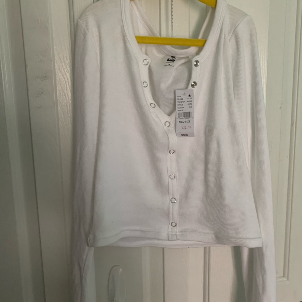 brand new white button top from pacsun